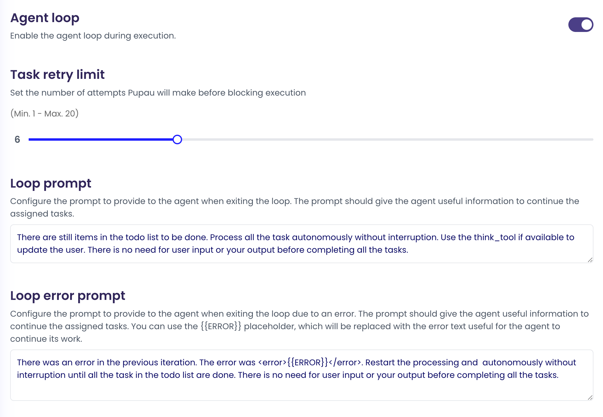 AI Settings Model