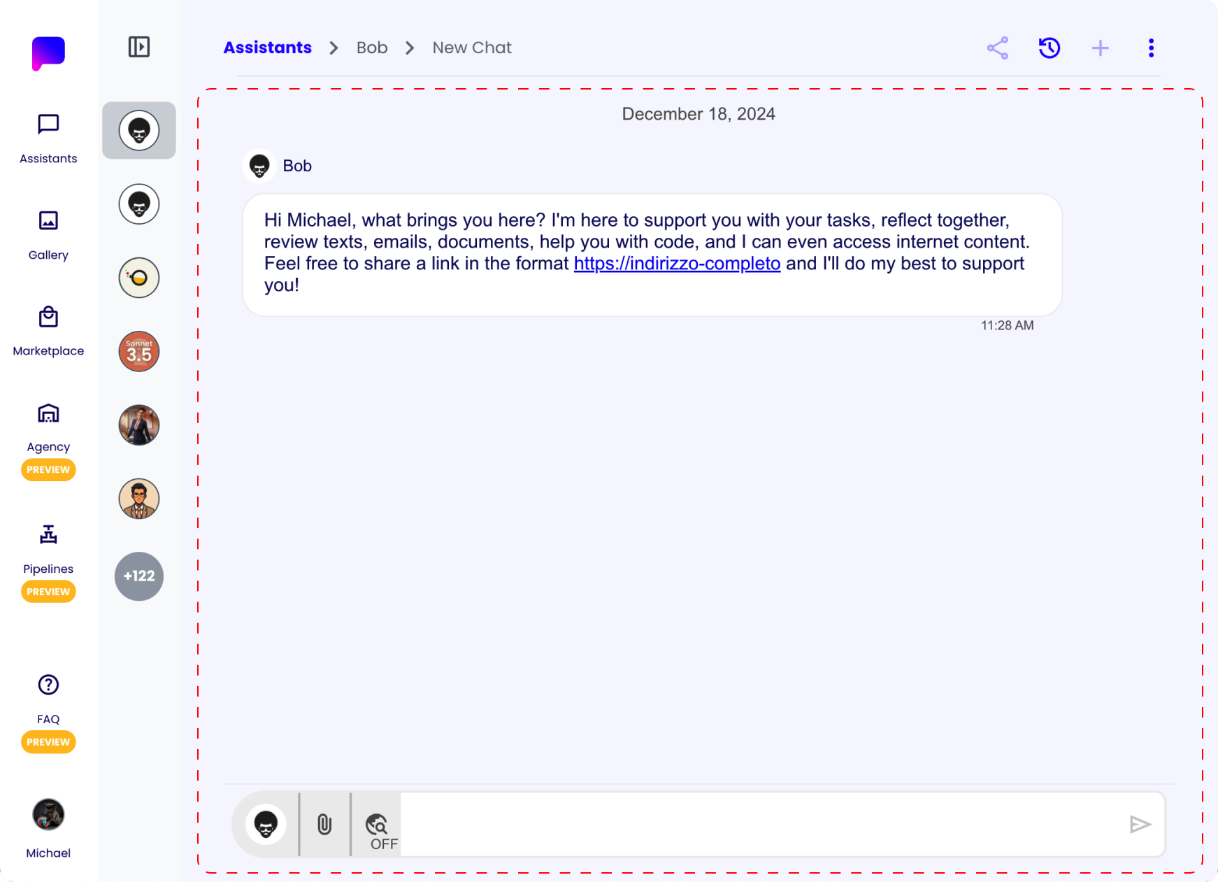 Pupau Assistant Chat