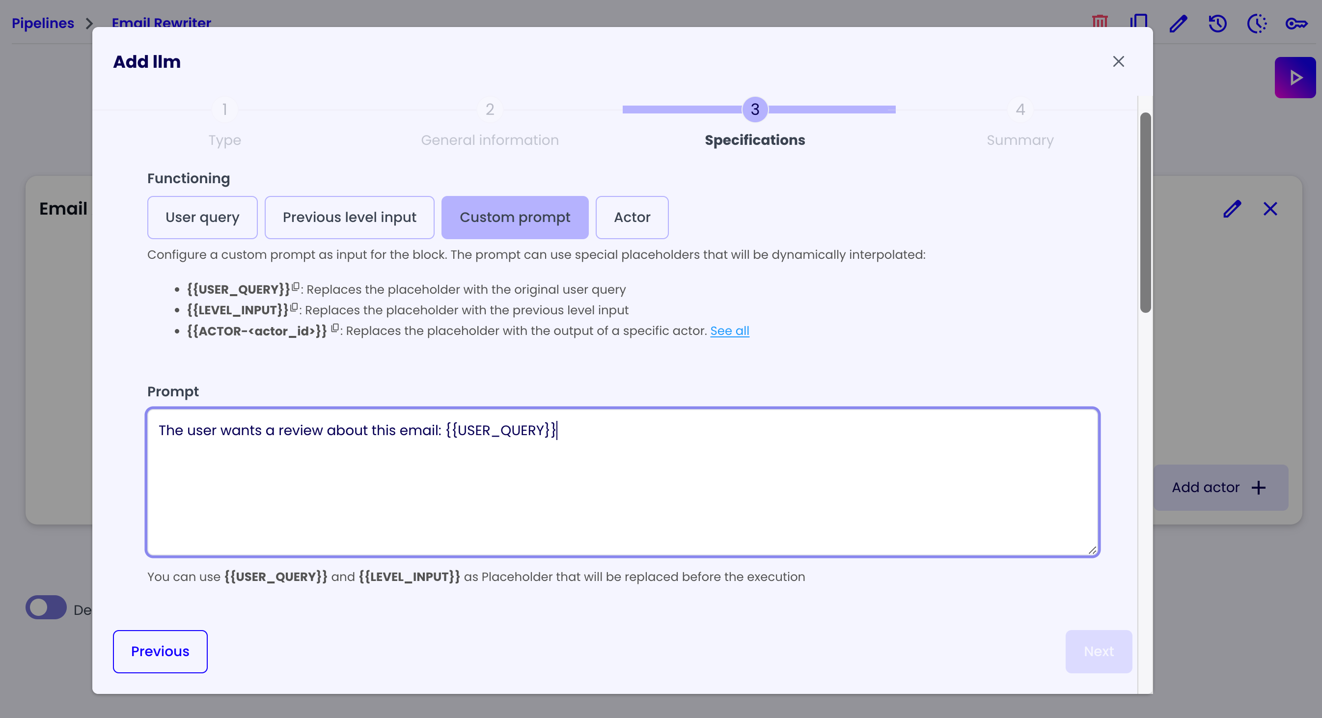 Email Rewriter Step 4