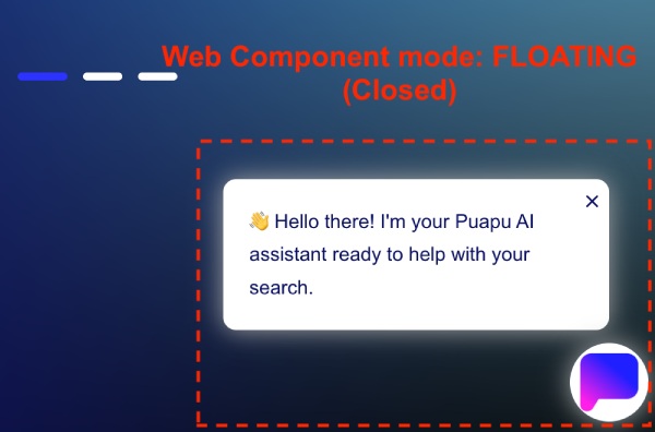 Floating Web Component when Closed
