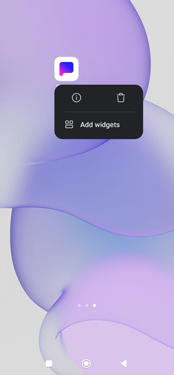 Add Widget Button