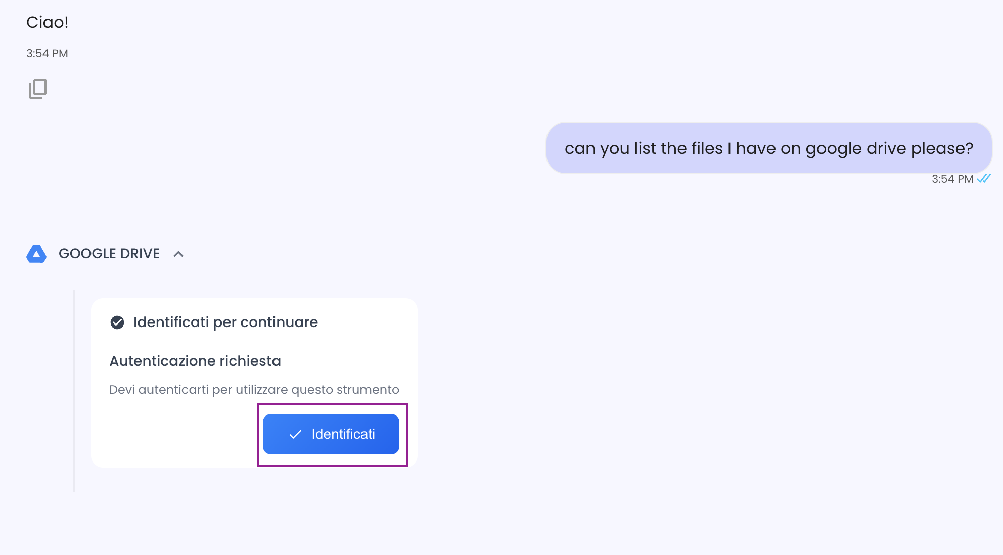 Chat - OAuth Authentication Flow