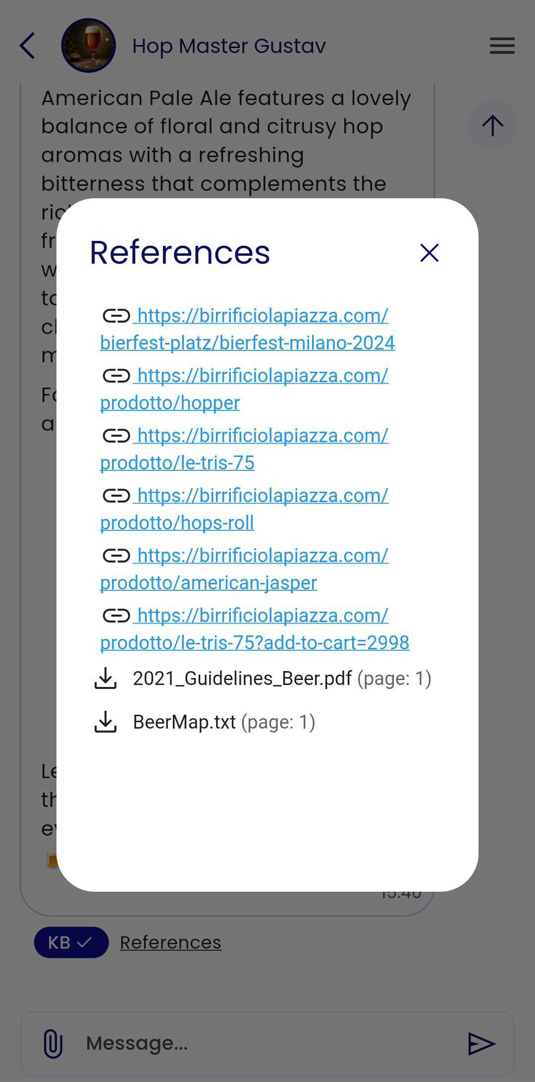 Knowledge Base List Mobile