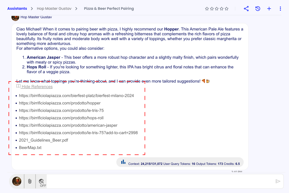 Knowledge Base Message Web