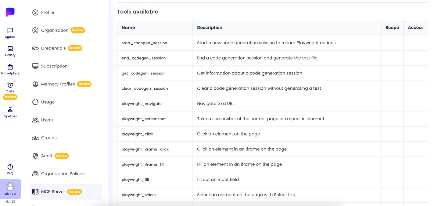 Third step of MCP Server integration, check if tools are imported correctly