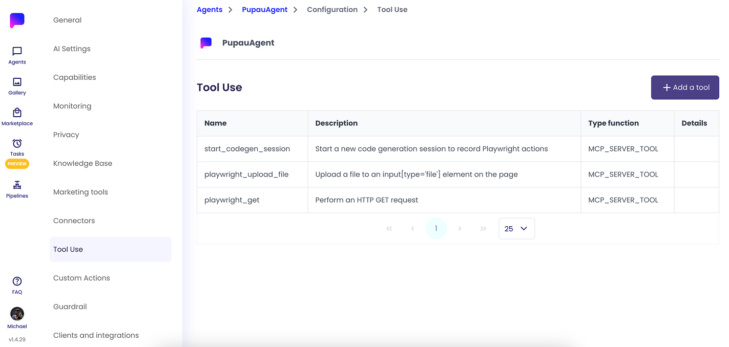 Third step of MCP Tool creation, check if tools are created correctly