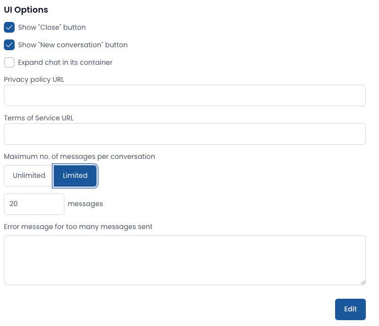 Web Component UI Options